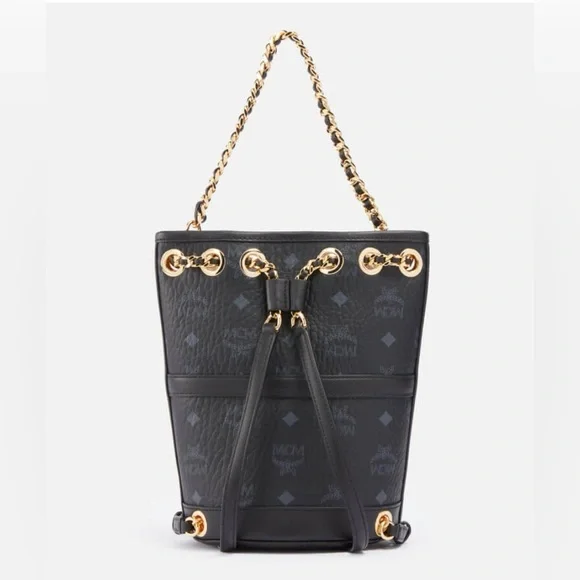 🔥NEW MCM Mini Visetos backpack with chain shoulder straps - Picture 6 of 8